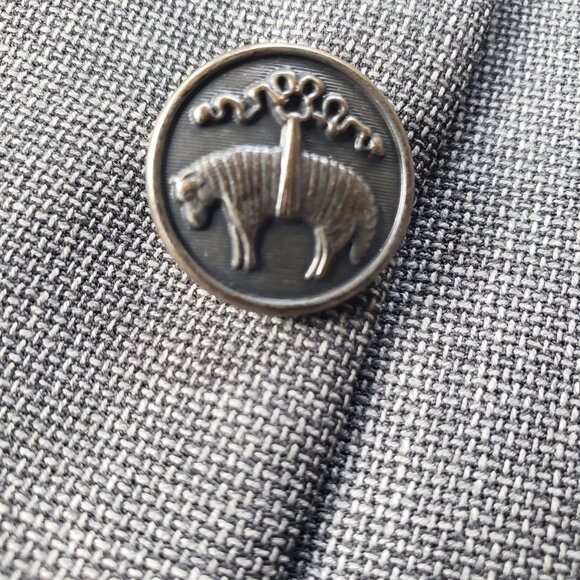 Brooks Brothers Explorer Gray Regent Fit Blazer 48R Golden Fleece Buttons - Picture 7 of 12